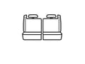 Picture of SeatSaver Custom Seat Cover - Polycotton - Beige/Tan - w/50/50 Bench Seat - w/Adjustable Headrest - w/Shoulder Belt In Seat Back