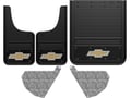 Chevy Silverado 3500HD Gold Bowtie With Black Wrap Gatorback Dually Mud Flap Set