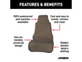 Picture of Aries Seat Defender Aries Seat Cover - Brown - Front