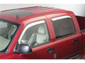 Picture of Putco Element Chrome Window Visor - In Channel - Fronts Only - Crew Cab - Extended Crew Cab