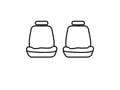 Picture of SeatSaver Custom Seat Cover - Polycotton - Beige/Tan - w/Bucket Seats - w/Adjustable Headrests