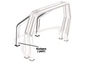 Picture of Go Rhino Rhino Bed Bars - Kickers - Chrome - Between Tire Wells - Pair - Without Bed Rail Storage