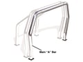 Picture of Go Rhino Rhino Bed Bars - Front Main A Bar - Chrome - Without Bed Rail Storage