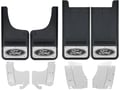 Ford F250/F350 Black Oval Gatorback Mud Flap Set