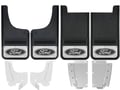Ford F150 Black Oval Gatorback Mud Flap Set