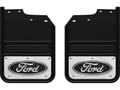 Ford F450/F550 Gatorback Mud Flaps - Black Ford Oval - Custom Front