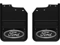 Ford F450/F550 Gatorback Mud Flaps - Black Wrap Ford Oval - Custom Front