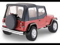 Picture of Rampage Complete Soft Top Kit - Black Denim - w/Soft Upper Doors