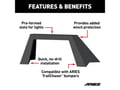 Picture of Aries TrailChaser Front Bumper Brush Guard - Aluminum - Angular - Textured Black Powdercoat - Bumper Sold Separately