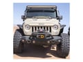 Picture of Aries TrailChaser Front Bumper Center Brush Guard - Steel - Round - Textured Black Powdercoat - Bumper Sold Separately