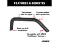 Picture of Aries TrailChaser Front Bumper Center Brush Guard - Aluminum - Round - Textured Black Powdercoat - Bumper Sold Separately