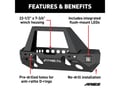 Picture of Aries TrailChaser Front Bumper - Option 1 - Incl. Center Section PN[2081000] - Corners PN[2081200] - Brush Guard PN[2081100]