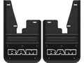 Gatorback RAM Text with Black Wrap Logo No Drill Front Mud Flaps - without OEM fender flares