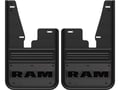 Gatorback Gunmetal Finish Ram Text Logo No Drill Mud Flap Set - without OEM Flares