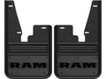 Gatorback RAM Gunmetal Finish Ram Text Logo No Drill Front Mud Flaps - without OEM fender flares