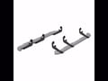 Picture of Aries 3 in. Round Side Bars w/Mounting Brackets - Carbide Black Stainless Steel - Crew Cab