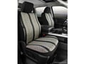 Picture of Fia Wrangler Custom Seat Cover - Front - Black - Bucket Seats - Adjustable Headrests - Side Airbags - Armrest On Drivers Side Only - Passenger Backrest Folds Flat Into Table