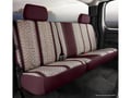 Picture of Fia Wrangler Custom Seat Cover - Saddle Blanket - Rear - Wine - Split Seat 60/40 - Adjustable Headrests - Built In Center Seat Belt