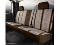 Picture of Fia Wrangler Custom Seat Cover - Rear - Brown - Split Seat - 40/60 w/Adjustable Headrests - Built In Center Seat Belt - Fold Flat Backrest