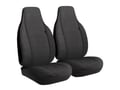Picture of Fia Wrangler Semi-Custom Solid Seat Cover - Front - Black - Bucket Seats - Adjustable Headrests
