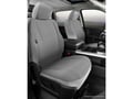 Picture of Fia Wrangler Solid Seat Cover - Gray - Bucket Seat - Adjustable Headrests - Side Airbags - Armrest On Drivers Side Only - Passenger Backrest Folds Flat Into Table