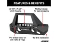 Picture of Aries TrailChaser Front Bumper - Option 2 - Incl. Center Section PN[2081003] - Corners PN[2081206] - Brush Guard PN[2081100] - Mounting Hardware