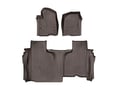 Picture of Weathertech FloorLiner DigitalFit - Cocoa - Front And Rear - 1st Row Bench Seating - Crew Cab