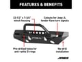 Picture of Aries TrailChaser Jeep Wrangler JL, Gladiator Steel Front Bumper (Option 8)