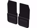 Gatorback Removable Rubber Rear Mud Flaps - Black Powder Coated Plate