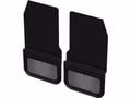 Gatorback Removable Rubber Front Mud Flaps - Gunmetal Finish Stainless Steel Plate