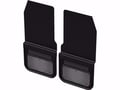 Gatorback Removable Rubber Rear Mud Flaps - Gunmetal Finish Stainless Steel Plate