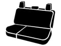 Picture of Fia LeatherLite Custom Seat Cover - Rear Seat - 60 Driver/ 40 Passenger Split Bench - Red/Black - Solid Backrest - Adjustable Headrests - Built In Center Seat Belt - Double Cab