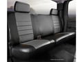 Picture of Fia LeatherLite Custom Seat Cover - Rear Seat - 60 Driver/ 40 Passenger Split Bench - Gray/Black - Solid Backrest - Adjustable Headrests - Built In Center Seat Belt - Double Cab
