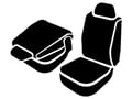Picture of Fia Wrangler Custom Seat Cover - Saddle Blanket - Black - Front - Bucket Seats - Adjustable Headrests - Side Airbags - Fold Down Flat Backrest On Passenger Side