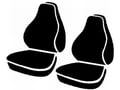 Picture of Fia Wrangler Custom Seat Cover - Saddle Blanket - Black - Bucket Seats - w/o Armrests