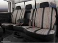 Picture of Fia Wrangler Custom Seat Cover - Saddle Blanket - Black - Rear - Split Seat 60/40 - Adjustable Headrests - Built In Seat Belts - Armrest w/cup Holder - Incl. Head Rest Cover