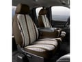Picture of Fia Wrangler Custom Seat Cover - Saddle Blanket - Brown - Split Backrest 40/20/40 - Solid Cushion - Armrest/Storage