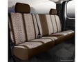 Picture of Fia Wrangler Custom Seat Cover - Saddle Blanket - Brown - Rear - Split Seat - 60/40 - Adjustable Headrests - Crew Cab