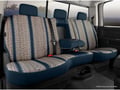 Picture of Fia Wrangler Custom Seat Cover - Saddle Blanket - Navy - Front - Split Seat 40/60 - Adj. Headrests - Built In Seat Belts - Armrest/Storage - Cushion  Has Hump Under Armrest