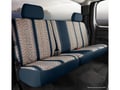 Picture of Fia Wrangler Custom Seat Cover - Saddle Blanket - Navy - Split Cushion 60/40 - Solid Backrest - Adjustable Headrests - Center Seat Belt - Removable Center Headrest
