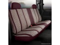 Picture of Fia Wrangler Custom Seat Cover - Saddle Blanket - Wine - Front - Bench Seat - Armrest w/Cup Holder - Cushion Cut Out
