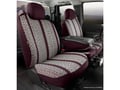 Picture of Fia Wrangler Custom Seat Cover - Saddle Blanket - Wine - Front - Split Seat 40/20/40 - Adj. Headrests - Armrest/Storage - Built In Seat Belts
