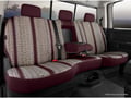 Picture of Fia Wrangler Custom Seat Cover - Saddle Blanket - Wine - Front - Split Seat 40/60 - Armrest - Cushion Cut Out