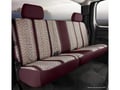 Picture of Fia Wrangler Custom Seat Cover - Saddle Blanket - Wine - Split Cushion 60/40 - Solid Backrest - Adjustable Headrests - Center Seat Belt
