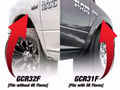 Picture of Truck Hardware Gatorback Gunmetal RAM Text Dually Mud Flaps - Set - With OEM Flares