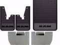 Picture of Truck Hardware Gatorback Gunmetal RAM Text Dually Mud Flaps - Set - With OEM Flares