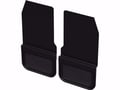 Gatorback Removable Rubber Front Mud Flaps - Black Powder Coated Plate