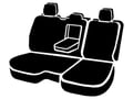 Picture of Fia LeatherLite Custom Seat Cover - Rear Seat - 40 Driver/ 60 Passenger Split Bench - Gray/Black - Armrest w/Cup Holder - Quad Cab