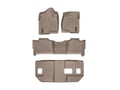 WeatherTech Floor Liners - Tan - Complete Set (1st, 2nd, & 3rd Row)