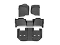 Picture of WeatherTech FloorLiner HP - Front, 2nd & 3rd Row w/ Center Aisle - Black